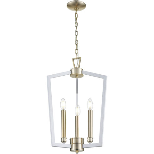Lizabeth 3 Light 16 inch Matte White/Modern Gold Pendant Ceiling Light